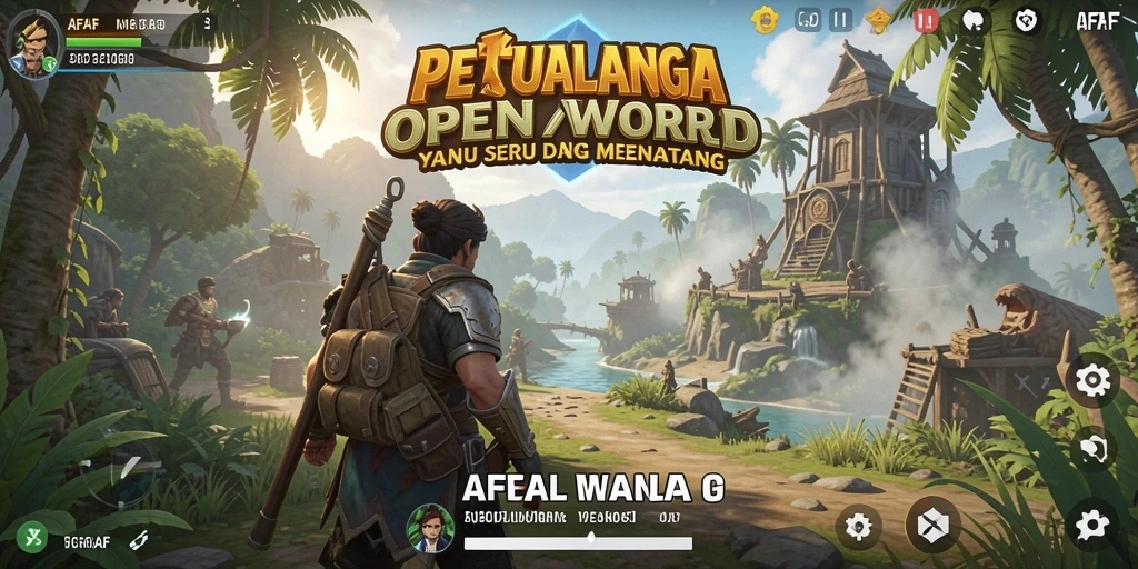 Tampilan gameplay menarik dalam dunia terbuka di AFAF.