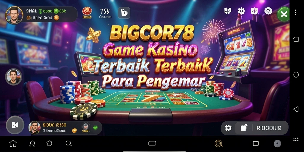 Tampilan menarik dari gameplay Kasino BIGCOR78 yang menghibur.