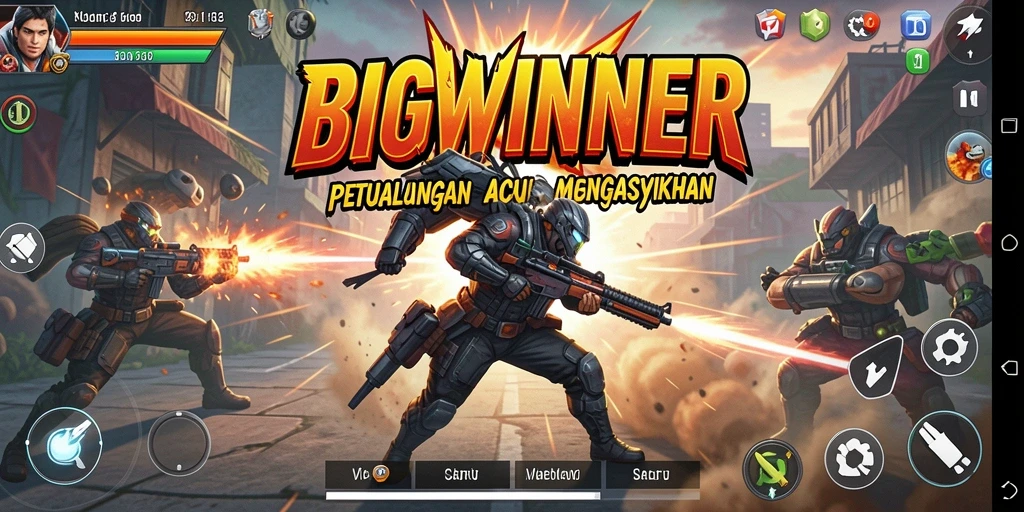 Tampilan menarik dari gameplay aksi di BIGWINNER.