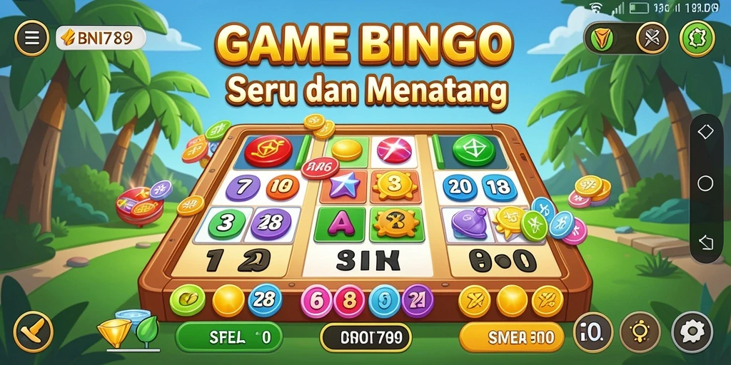 Screenshot gameplay utama BNI789 menampilkan suasana permainan Bingo yang menegangkan.