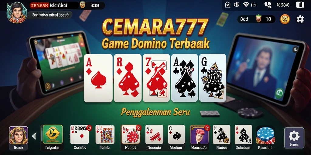 Tampilan gameplay seru di CEMARA777 dengan domino yang menantang.