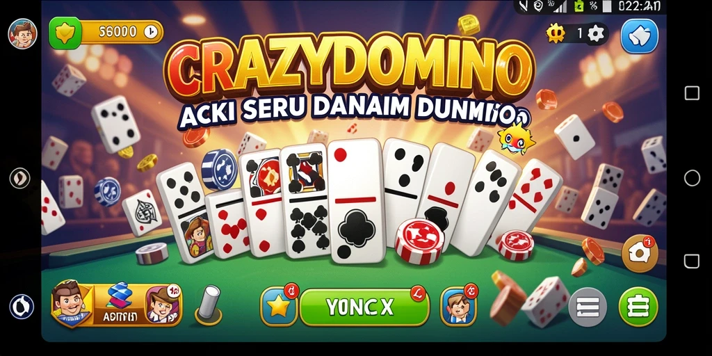 Gameplay seru dan mendebarkan dari CRAZYDOMINO yang penuh aksi.