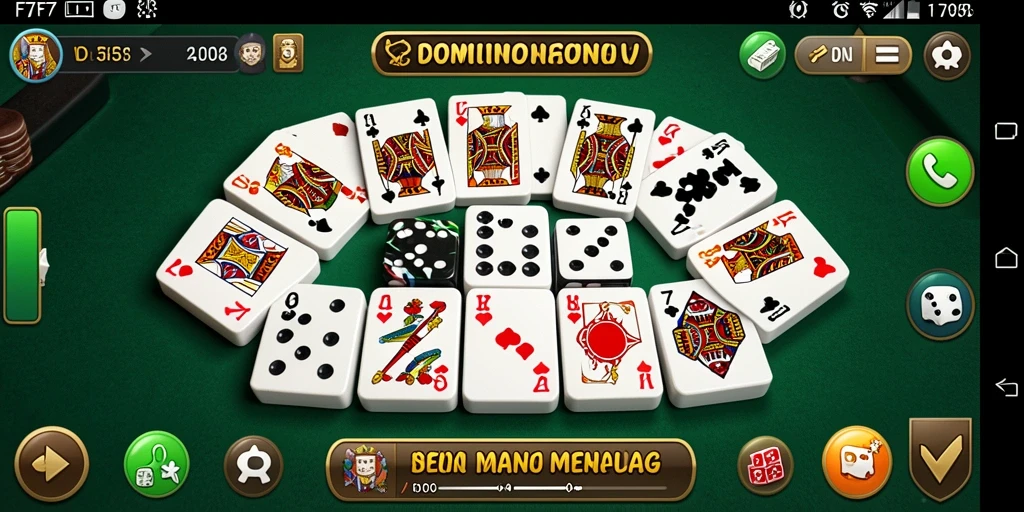 Screenshot gameplay F7F7 yang menampilkan aksi seru permainan Domino.