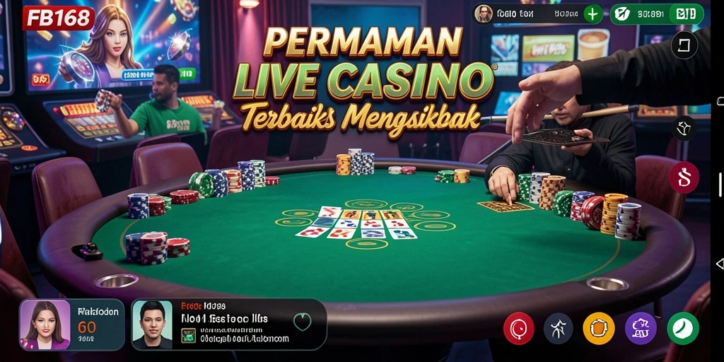Tampilan utama FB168 dengan dealer live yang profesional.