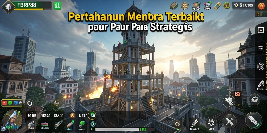 Screenshot FBRP88 menampilkan pertempuran menara yang intens dan grafis yang memukau.