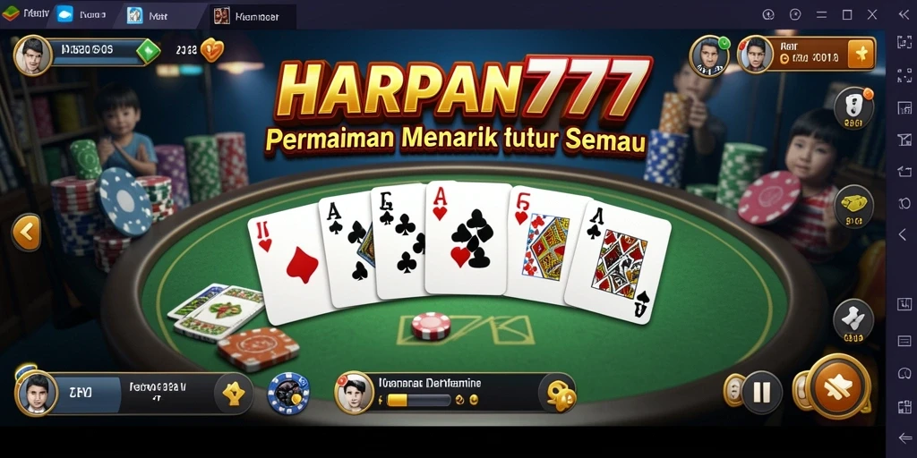 Tampilan utama gameplay HARAPAN777 yang seru dan interaktif.