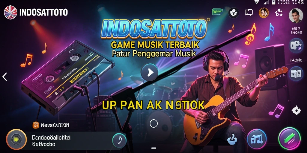 Screenshot gameplay INDOSATTOTO dengan aksi seru bermain musik.