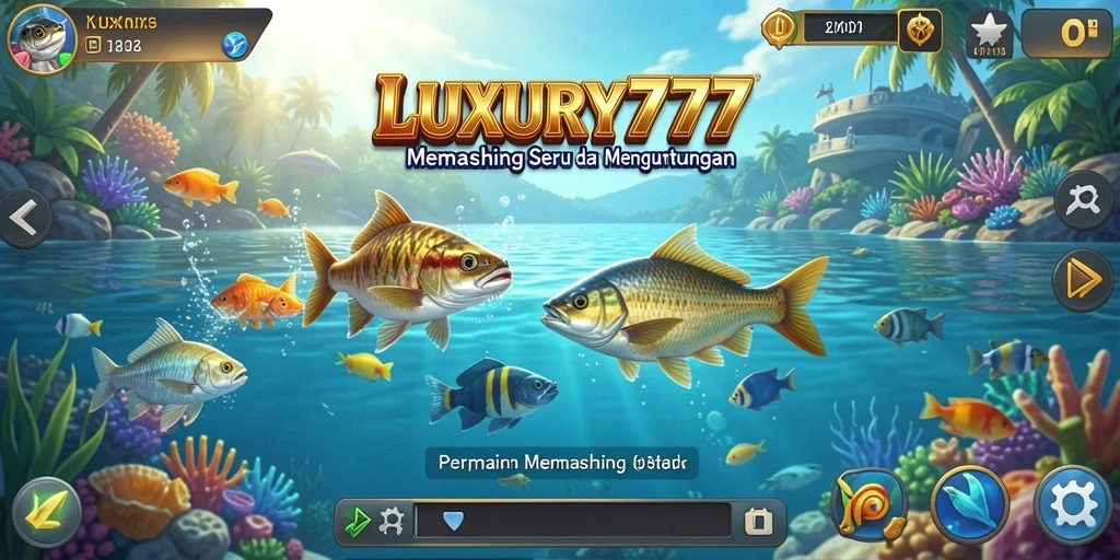 Gameplay seru LUXURY777 yang menampilkan aksi memancing mendebarkan.