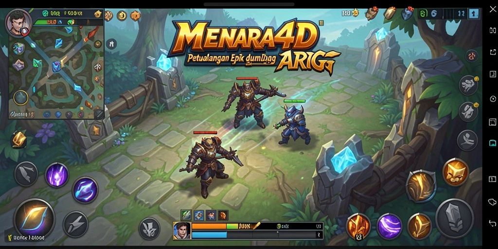 Tampilan gameplay seru dari MENARA4D dalam petualangan ARPG.