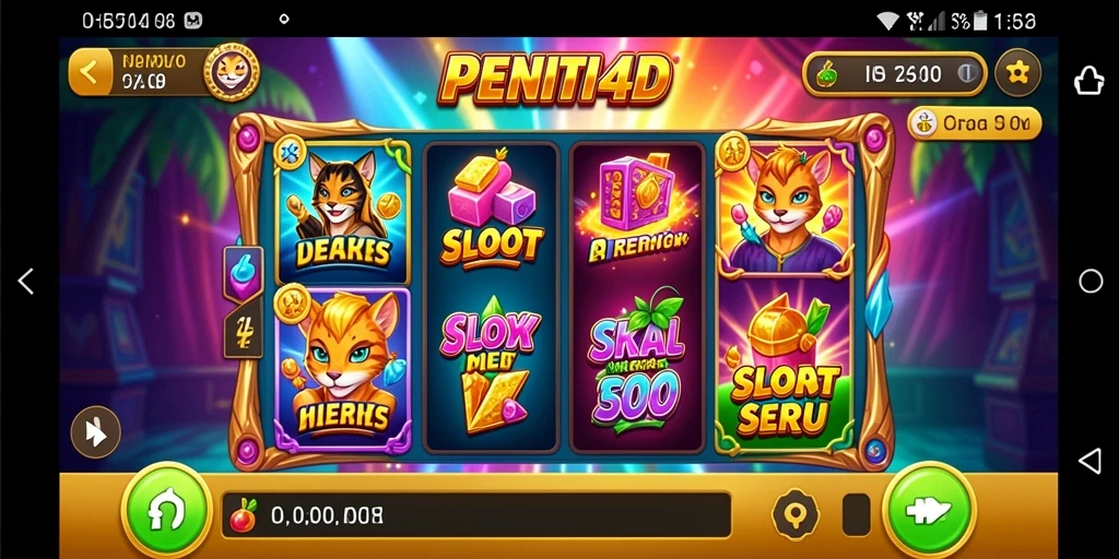 Screenshot gameplay PENITI4D yang menampilkan keseruan bermain slot.