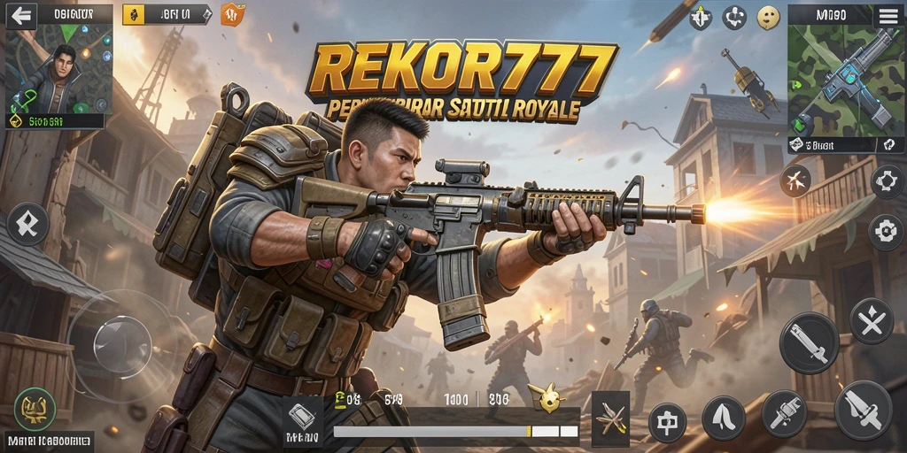 Tampilan gameplay seru dalam pertempuran Battle Royale.