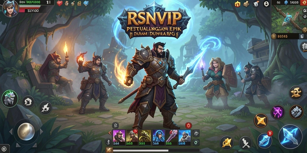 Tampilan menarik dari gameplay RPG dalam RSNVIP.