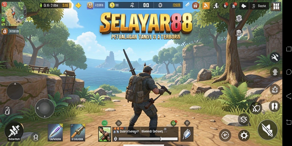 Tangkapan layar gameplay SELAYAR88 menampilkan keindahan dunia terbuka.