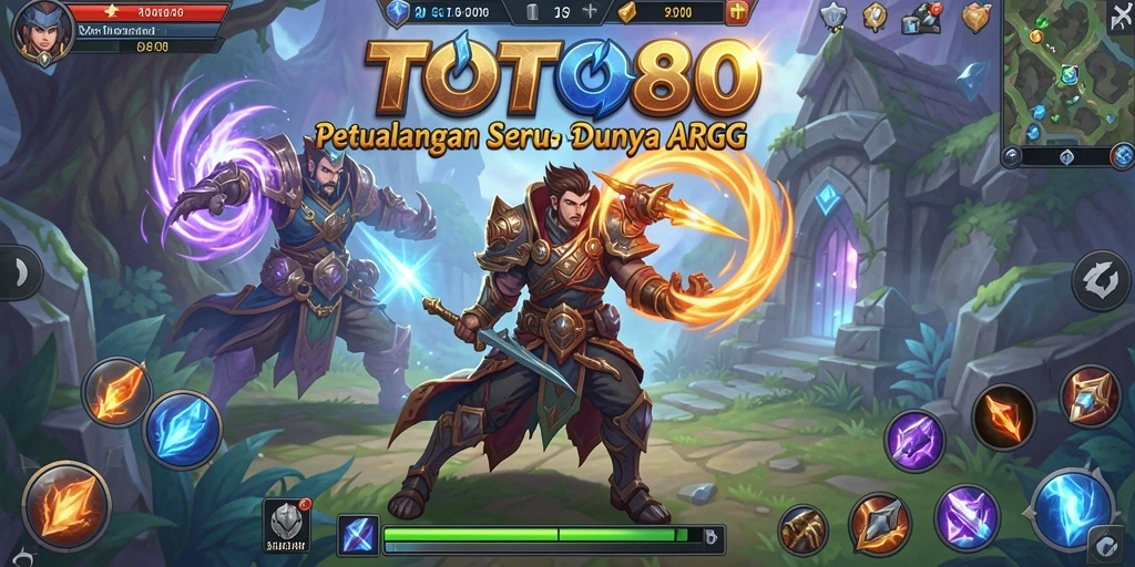 Menampilkan aksi pertempuran seru dalam game ARPG TOTO80.